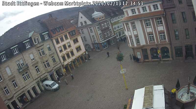 Archiv Foto Webcam Blick auf den Marktplatz Ettlingen