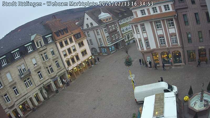 Archiv Foto Webcam Blick auf den Marktplatz Ettlingen