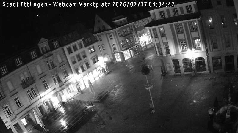 Archiv Foto Webcam Blick auf den Marktplatz Ettlingen