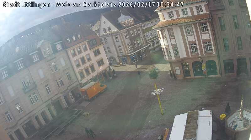 Archiv Foto Webcam Blick auf den Marktplatz Ettlingen