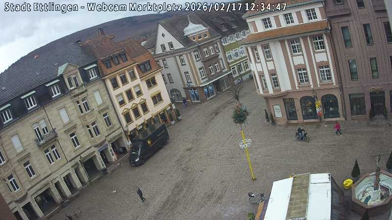 Archiv Foto Webcam Blick auf den Marktplatz Ettlingen