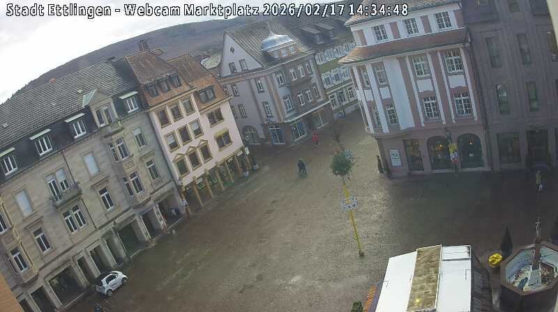 Archiv Foto Webcam Blick auf den Marktplatz Ettlingen