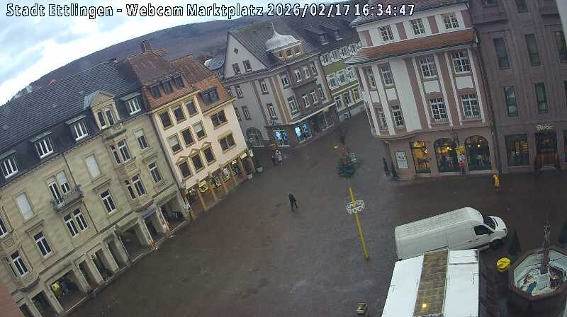 Archiv Foto Webcam Blick auf den Marktplatz Ettlingen
