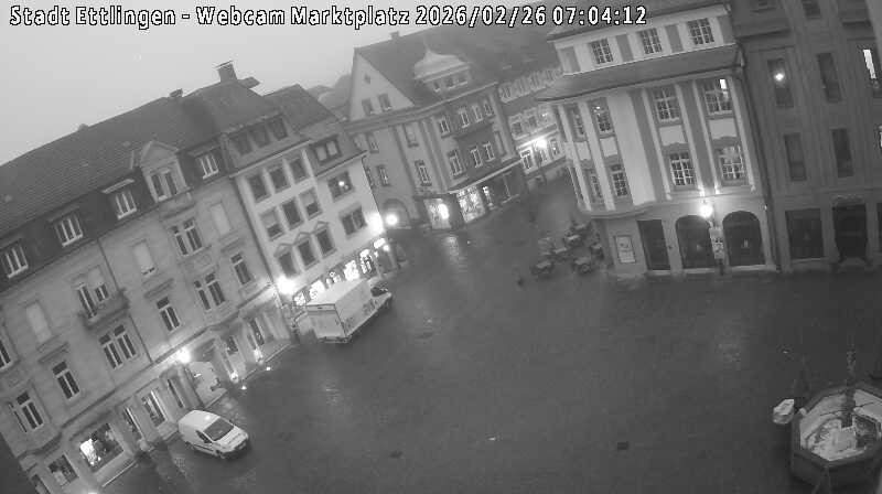 Archived image Webcam Market place in Ettlingen