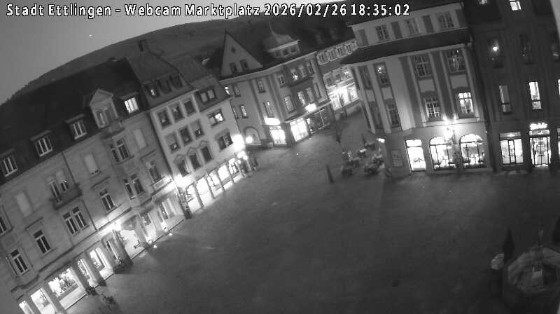Archived image Webcam Market place in Ettlingen