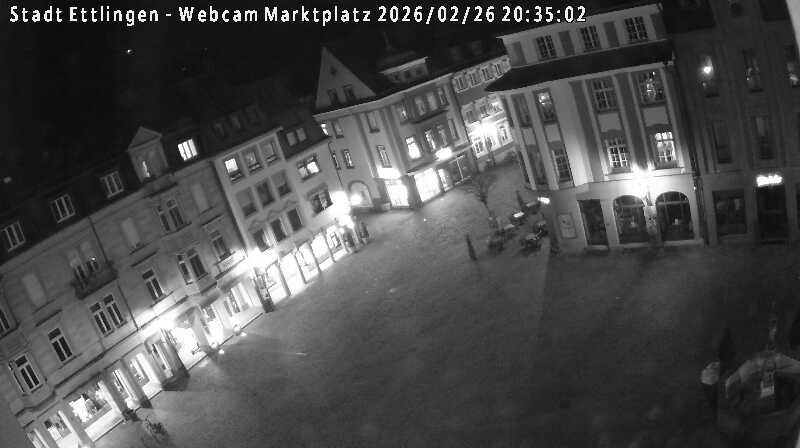 Archived image Webcam Market place in Ettlingen