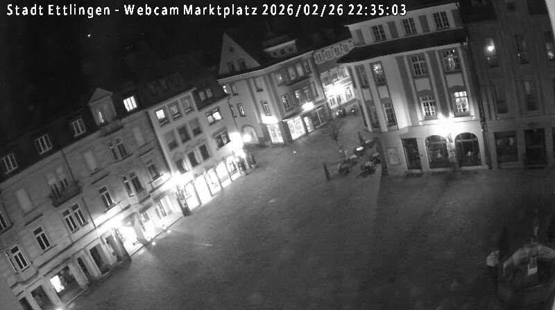 Archived image Webcam Market place in Ettlingen
