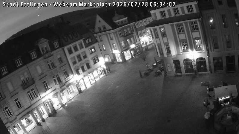 Archived image Webcam Market place in Ettlingen