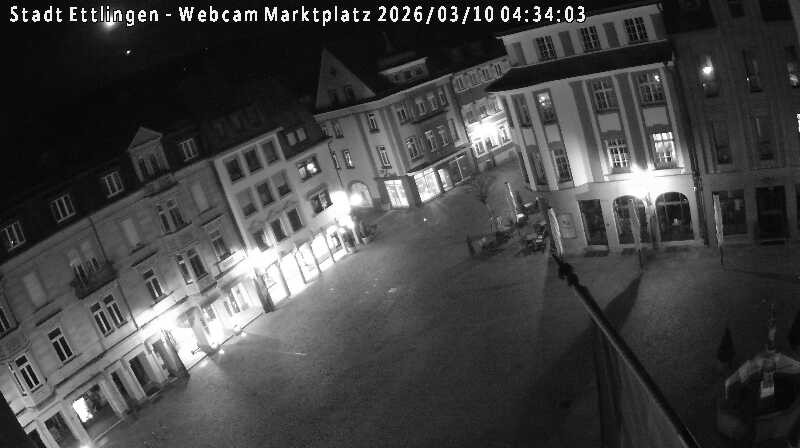 Archiv Foto Webcam Blick auf den Marktplatz Ettlingen