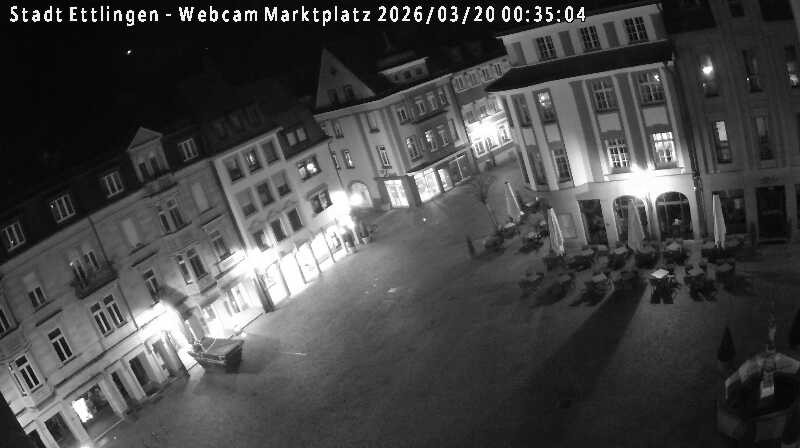 Archiv Foto Webcam Blick auf den Marktplatz Ettlingen