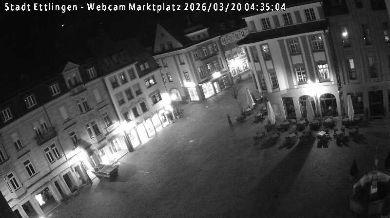 Archiv Foto Webcam Blick auf den Marktplatz Ettlingen
