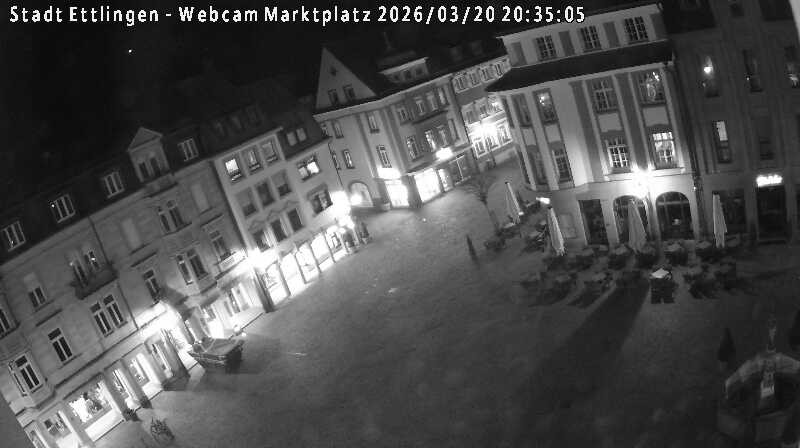 Archiv Foto Webcam Blick auf den Marktplatz Ettlingen