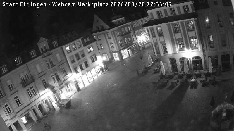 Archiv Foto Webcam Blick auf den Marktplatz Ettlingen