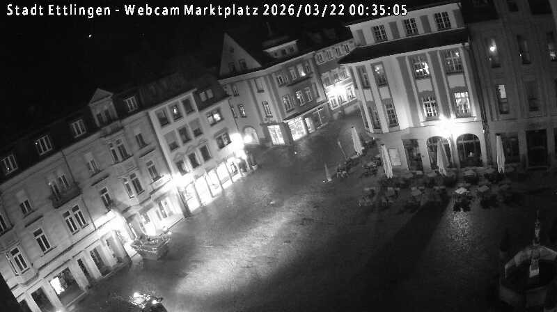 Archiv Foto Webcam Blick auf den Marktplatz Ettlingen