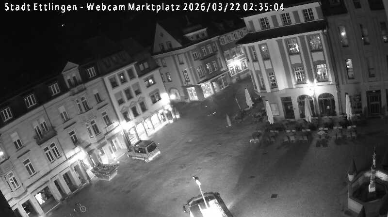 Archiv Foto Webcam Blick auf den Marktplatz Ettlingen