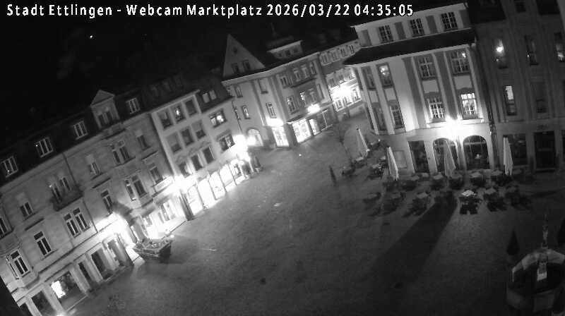 Archiv Foto Webcam Blick auf den Marktplatz Ettlingen