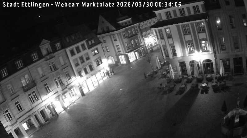 Archiv Foto Webcam Blick auf den Marktplatz Ettlingen