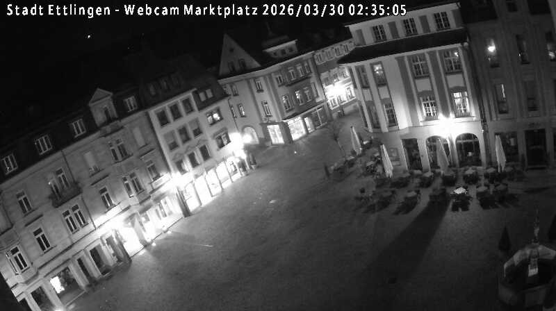 Archiv Foto Webcam Blick auf den Marktplatz Ettlingen