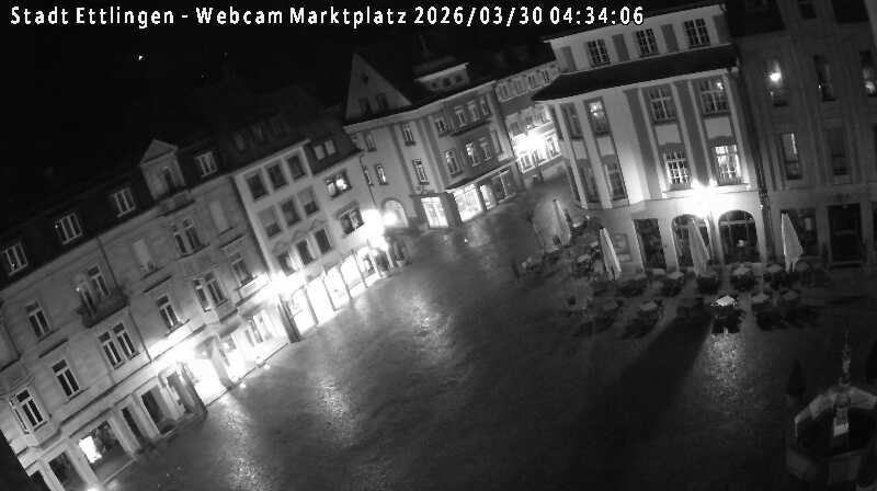 Archiv Foto Webcam Blick auf den Marktplatz Ettlingen