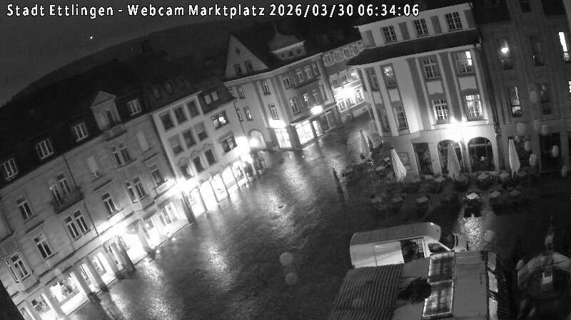 Archiv Foto Webcam Blick auf den Marktplatz Ettlingen