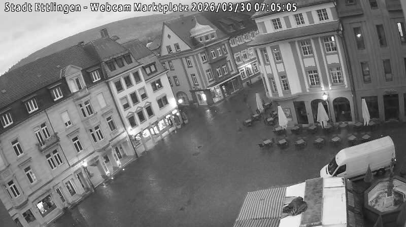 Archiv Foto Webcam Blick auf den Marktplatz Ettlingen