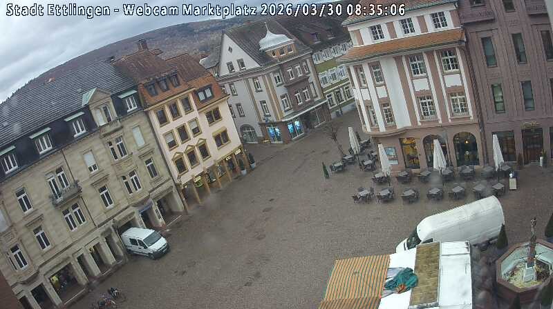 Archiv Foto Webcam Blick auf den Marktplatz Ettlingen