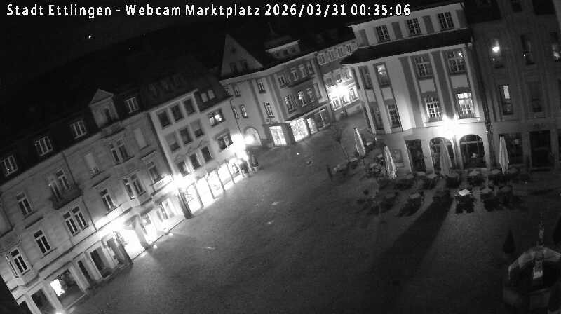 Archiv Foto Webcam Blick auf den Marktplatz Ettlingen