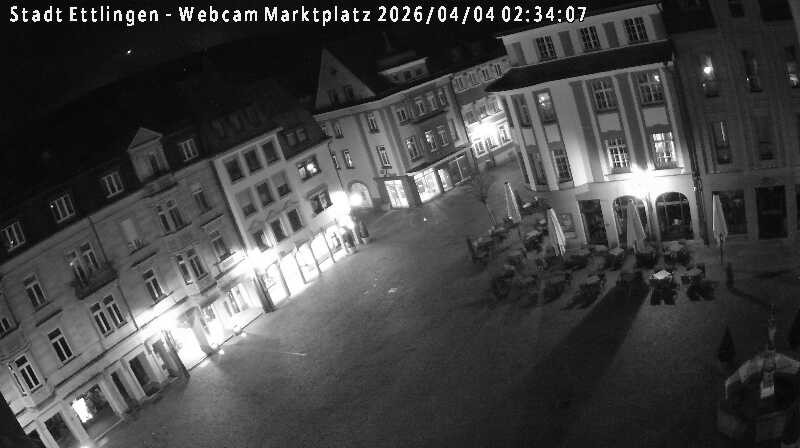 Archiv Foto Webcam Blick auf den Marktplatz Ettlingen