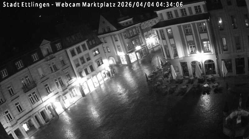 Archiv Foto Webcam Blick auf den Marktplatz Ettlingen