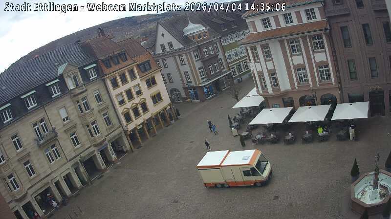 Archived image Webcam Market place in Ettlingen