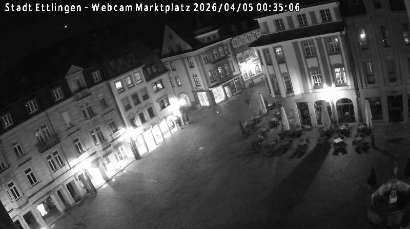 Archived image Webcam Market place in Ettlingen