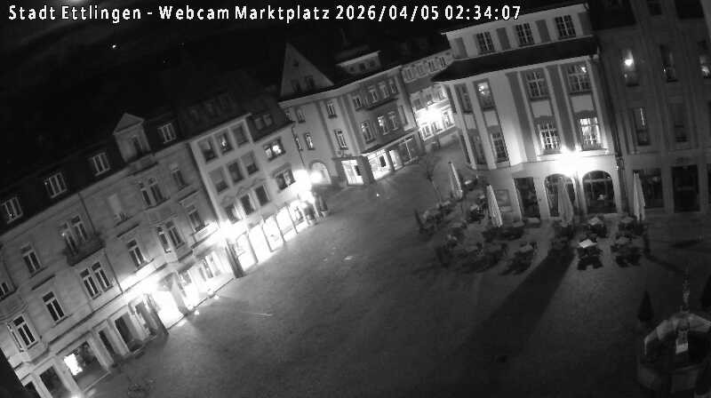 Archived image Webcam Market place in Ettlingen