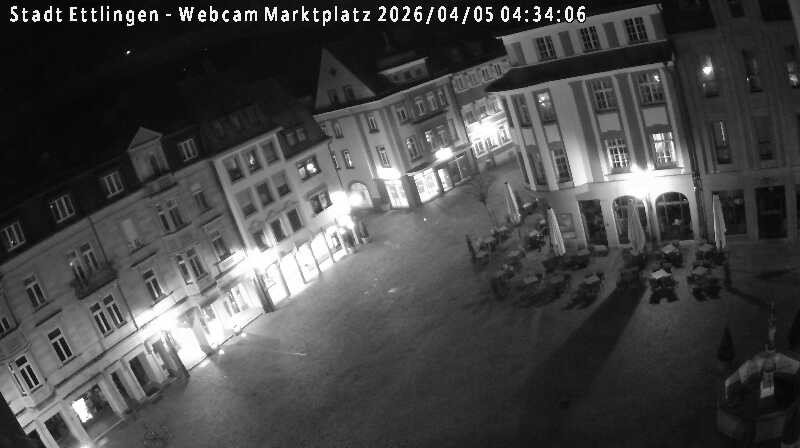 Archived image Webcam Market place in Ettlingen