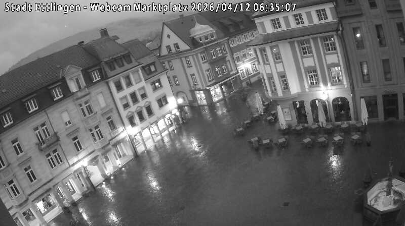 Archived image Webcam Market place in Ettlingen
