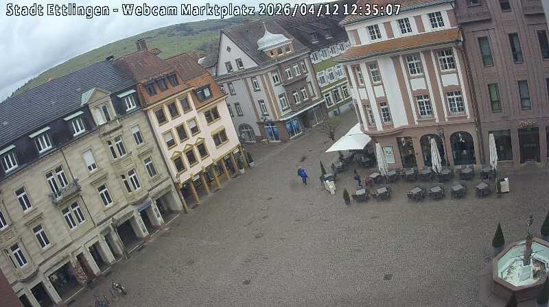 Archived image Webcam Market place in Ettlingen