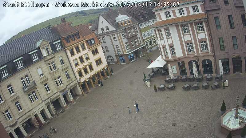 Archived image Webcam Market place in Ettlingen