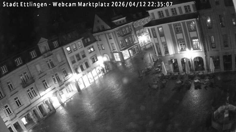 Archived image Webcam Market place in Ettlingen