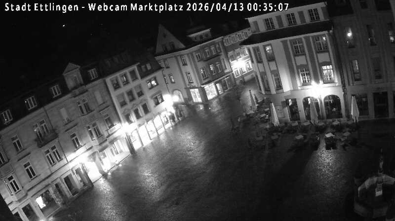 Archived image Webcam Market place in Ettlingen