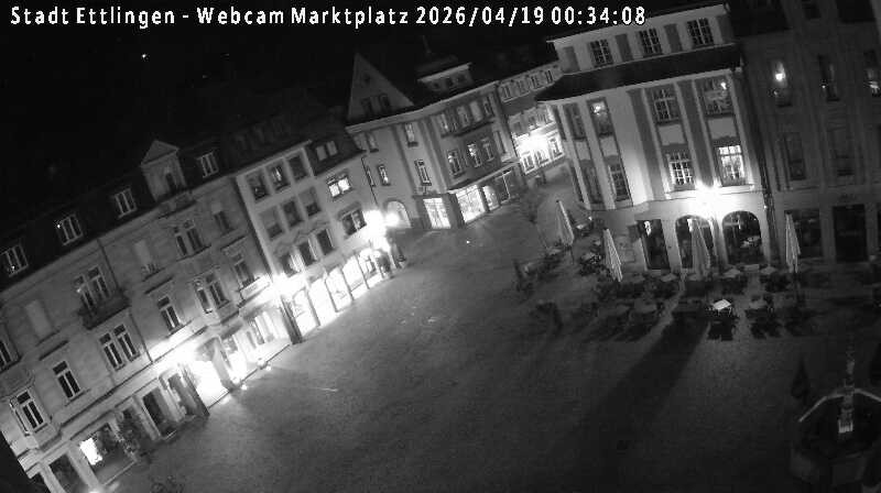 Archiv Foto Webcam Blick auf den Marktplatz Ettlingen
