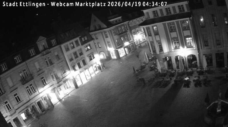 Archiv Foto Webcam Blick auf den Marktplatz Ettlingen
