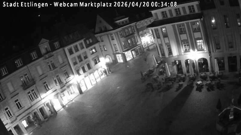Archiv Foto Webcam Blick auf den Marktplatz Ettlingen