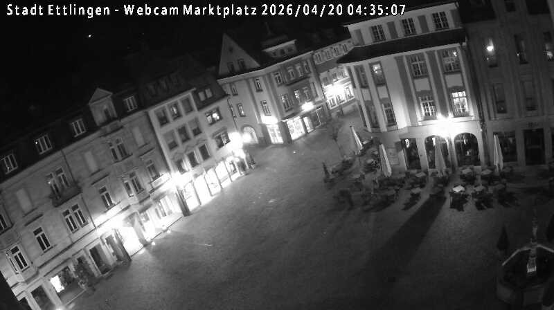Archiv Foto Webcam Blick auf den Marktplatz Ettlingen