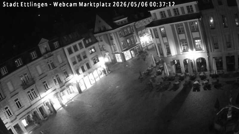 Archiv Foto Webcam Blick auf den Marktplatz Ettlingen
