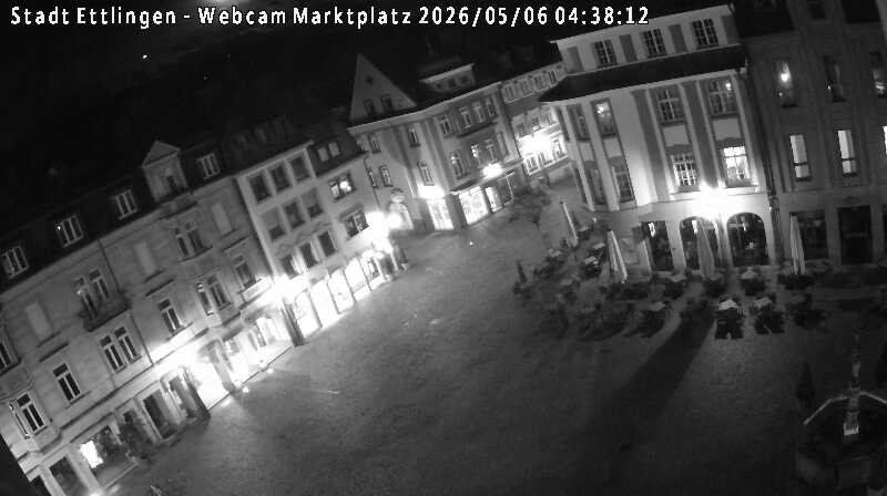 Archiv Foto Webcam Blick auf den Marktplatz Ettlingen