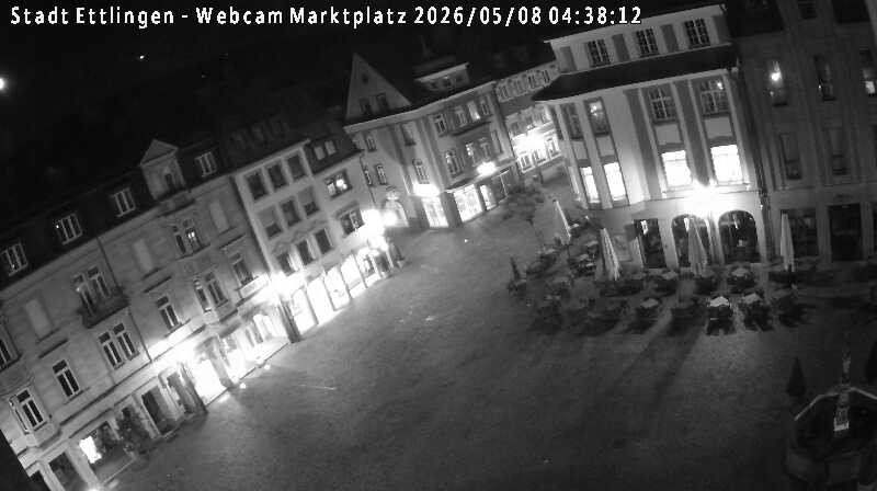Archiv Foto Webcam Blick auf den Marktplatz Ettlingen