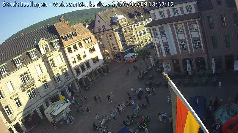 Archiv Foto Webcam Blick auf den Marktplatz Ettlingen