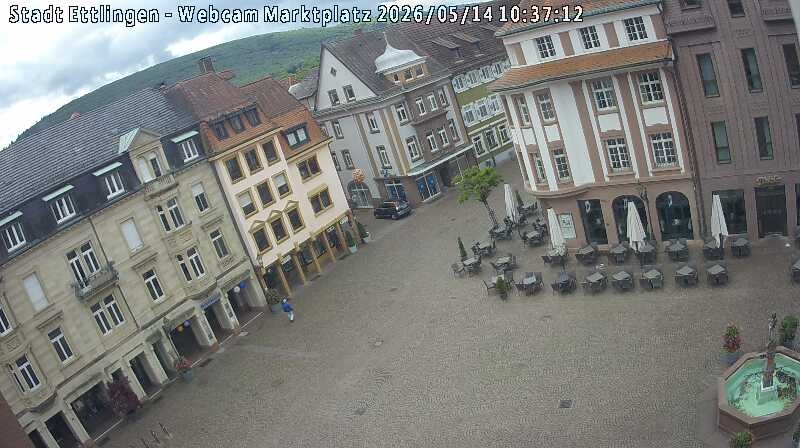 Archiv Foto Webcam Blick auf den Marktplatz Ettlingen