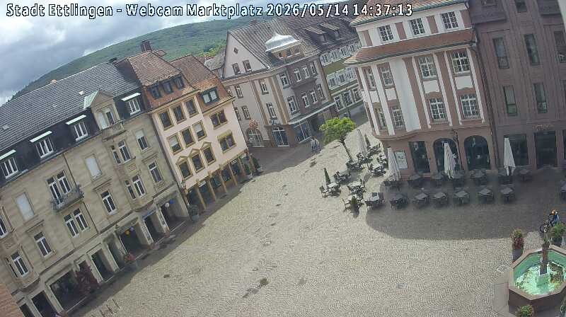 Archiv Foto Webcam Blick auf den Marktplatz Ettlingen