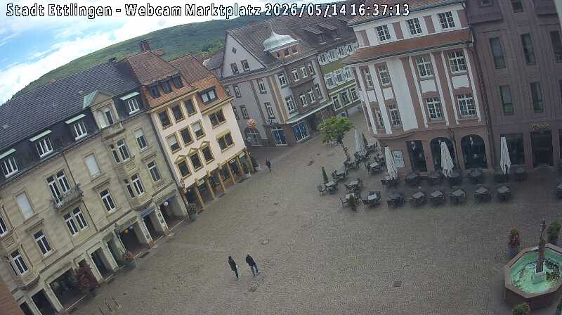 Archiv Foto Webcam Blick auf den Marktplatz Ettlingen