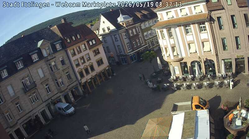 Archiv Foto Webcam Blick auf den Marktplatz Ettlingen